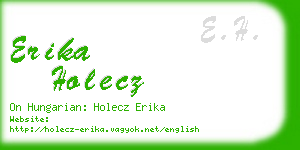 erika holecz business card